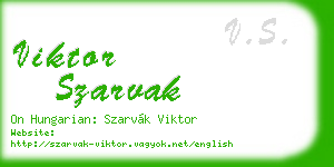 viktor szarvak business card